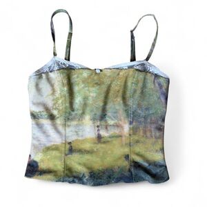 Edikted Art Print Corset Top